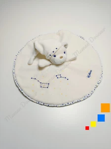 Doudou Plat Rond Ours Blanc Crème Bleu Ma Petite Étoile Luminescent - Kaloo 2017 - Picture 1 of 4