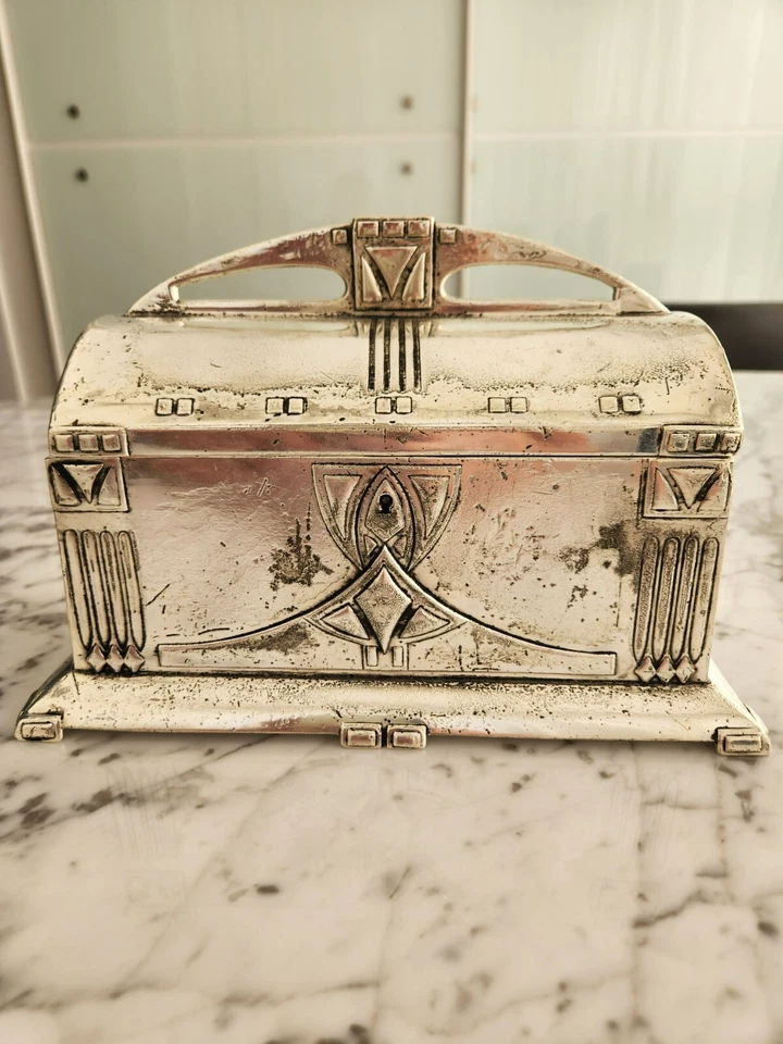 Antique Big German WMF silver plated Jewelry Casket / Box - Image 1 of 4