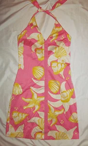 TIBI stretchy retro go go mod style floral summer halter dress 4 NWOT - Picture 1 of 5