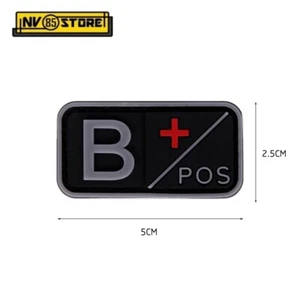 Toppa Patch PVC a strappo Gruppo Sanguigno B+ POS 5 x 2,5 cm Medica Soccorso DK - Imagen 1 de 1