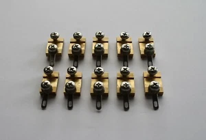 + 10 x Gleisanschluss Klemmen Spur G Gartenbahn mit Kreuzschrauben in Nirosta + - Bild 1 von 3