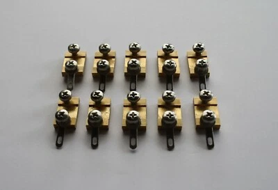 + 10 x Gleisanschluss Klemmen Spur G Gartenbahn mit Kreuzschrauben in Nirosta + - Bild 1 von 3