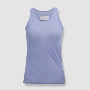 $355 MM6 Maison Margiela Women's Blue Cotton/Silk Rib Tank Top Size XS - Picture 1 of 4
