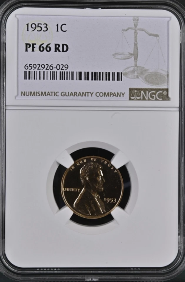 1953 Lincoln Wheat 1¢ NGC PF 66 RD - Image 1 of 2