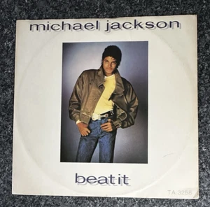 12" VINYL SINGLE MICHAEL JACKSON BEAT IT 1983 UK 1ST PRESS TA 3258 EX/VG+ - Bild 1 von 8