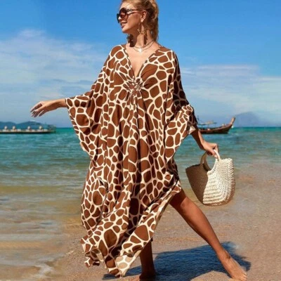Orshoy Kaftans for Womens, Causal Kimono Tunic, Beachwear Cover Up Dress, Long C - Image 1 of 4