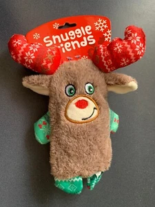 Snuggle Friends Christmas Xmas Plush Reindeer 17cm Squeaks Dog Toy - Picture 1 of 1