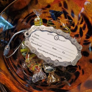 Echte Fahrradkette ID Tag Gepäck Fahrrad Identifikation Name Adresse Ressource Rev - Bild 1 von 24