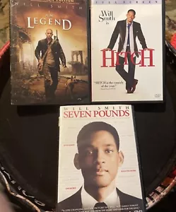 Will Smith 3 DVD Lot: I Am Legend, Hitch, Seven Pounds Very Nice Set - Picture 1 of 14
