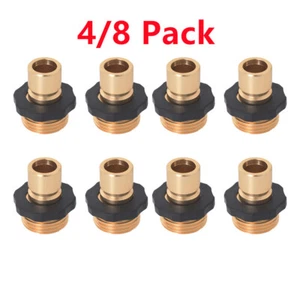 Paquete de 4/8 mangueras de jardín conexión rápida manguera de agua ajuste hembra macho juego de conectores 3/4" - Imagen 1 de 15