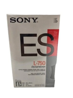 Sony BETA Video Tape L-750 Dynamicron ES Blank NOS Sealed - Image 1 of 4