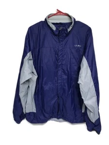 Abrigo Chaqueta de Nailon con Cremallera Completa para Hombre Talla LT Azul Gris ¡Excelente Condición! - Imagen 1 de 3