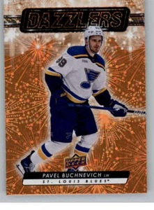 2023-24 Upper Deck Dazzlers Orange #DZ-10 Pavel Buchnevich Blues - Picture 1 of 2