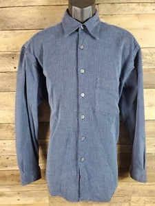 Perry Ellis Button Up Shirt Blue Men M Excellent Quality Chest 44" Length 29" - Picture 1 of 8