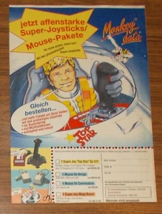 Seltene Werbung MONKEY DATA Super Joy Top Star Joystick Commodore Amiga #2 1991 - Bild 1 von 1