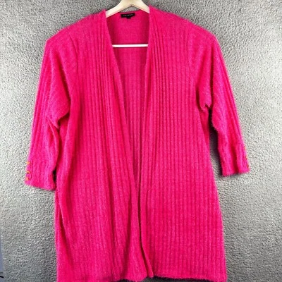 Cárdigan Lane Bryant Frente Abierto Mujer Talla Grande 26/28 Rosa Exterior Oficina Trabajo Foto 1 de 4