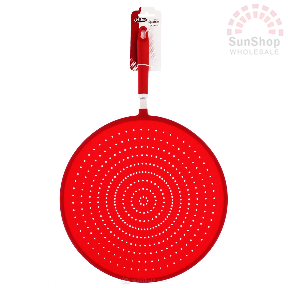 100% Genuine! D.LINE Silicone Splatter Screen 31 cm Red! Heat Resistant! - Image 1 of 2