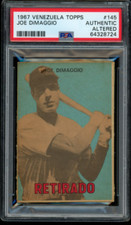 1967 Topps Venezuelan #145 Joe Dimaggio HOF Venezuela Retirado PSA AA