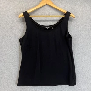 Nic + Zoe Womens Black Onyx Tank Top Cotton Spandex Blend Scoop Summer Size XL - Picture 1 of 8