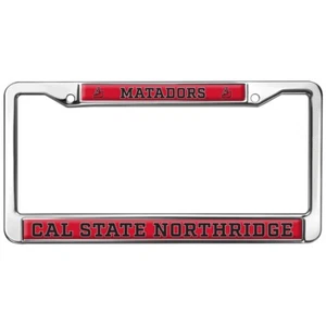 Cal State Northridge Matadors Logo Full Size Standard License Plate Metal Frame - Imagen 1 de 7