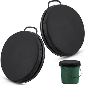 Lewtemi 2 Pcs 5 Gallon Bucket Seat Bucket Swivel Lid Cushion 360 Degree Swivel B - Picture 1 of 12