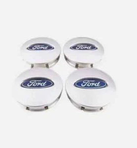 Set of 4 Silver 66mm Wheel center hub caps For Ford BB531A096RA - Picture 1 of 1