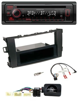 Kenwood Lenkrad CD USB Bluetooth DAB Autoradio für Toyota Auris 2007-2011 schwar - Bild 1 von 4