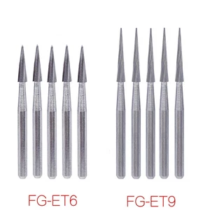 Dental Carbide Burs Trimming Finishing Polishing Safe End Taper FG ET6/ET9 - Picture 1 of 6