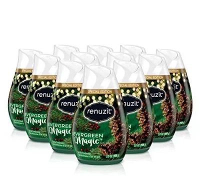 Renuzit Evergreen Magic Air Freshener Cone 12 Pack 7 Ounce Adjustable Scent