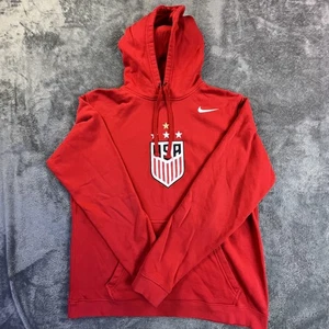 USA Fußball Hoodie Herren Medium rot Nike Pullover Fleece USMNT Wappen Sterne - Bild 1 von 11