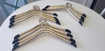 12 perchas doradas vintage puntas de goma estilo Hollywood Regency Lee Rowan Foto 1 de 4