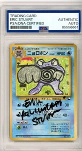 PSA Eric Stuart Signed Poliwrath No 062 Japanese Vending Series 1 Pokemon TCG - Bild 1 von 2