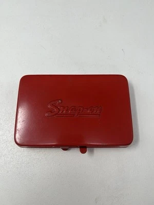 Vintage 1977 Snap-On Tools small red empty metal box  KRA-255 Date code 77 USA - Image 1 of 4