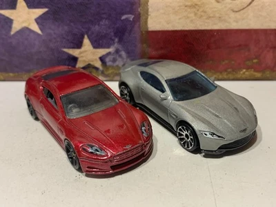 HOT WHEELS ASTON MARTIN DBS RED & DB10 SILVER LOOSE - Image 1 of 4