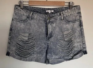 Valleygirl Distressed Denim Shorts Size 12 - Blue - Picture 1 of 5