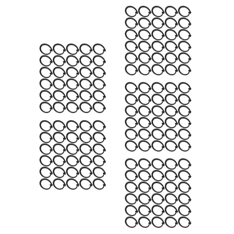  60 Pcs Plastic Hanger Clips Drapery Hooks Black Curtain Rings with Eyelet Track - Image 1 of 4