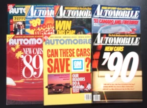 Automobile Magazine Lot Of 7- (  1988-1989) - Imagen 1 de 5