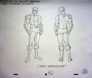 Jayce and the Wheeled Warriors SIGNED Hand-Drawn Juan Diaz Model Cel Recreation - Picture 1 of 3