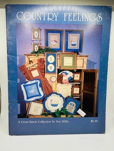 Country Feelings Cross Stitch Pattern Book Sue Hillis 1980s Vintage Needlework C - Picture 1 of 5