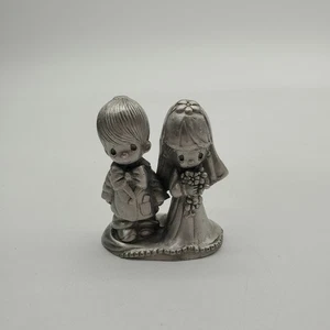 Zinn Precious Moments Brautpaar Figur 1982 - Bild 1 von 7
