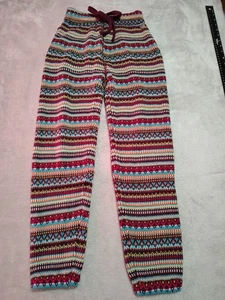 Sugar And Bruno Pullover Strick Leggings Junior XS Burgund Fair Isle Jogginghose Neu mit Etikett - Bild 1 von 9