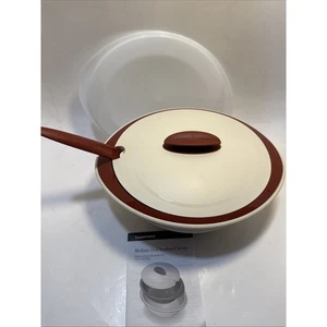 Tupperware 5 Stück mittel oval isoliert Servierkasserolle Suppenschüssel + Deckel. UNBENUTZT. - Bild 1 von 7