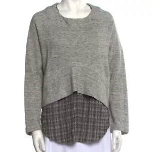 Suéter Derek Lam para INTERMIX Lana Algodón Gran Tamaño Capas Gris Talla XS/S - Imagen 1 de 3