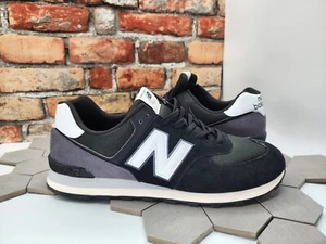 Size 16 D Men’s New Balance Classic 574 Black White U574KN2 Sneaker New - Picture 1 of 9