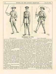 Reversion To Type Punch 1915 Cartoon Antique Satirical Print Picture - Picture 1 of 3