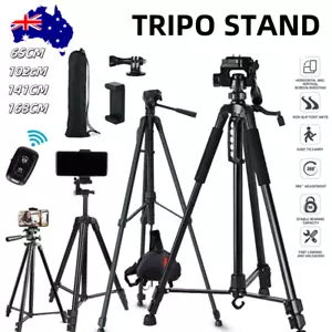 Professional Camera Tripod Stand Mount Remote + Phone Holder for iPhone AU STOCK - Picture 1 of 27