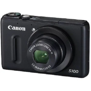 USED Canon PowerShot S100 12.1 MP CMOS Black Excellent FREE SHIPPING - Picture 1 of 1