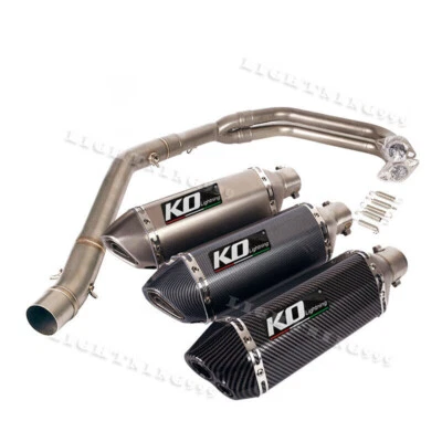 Silenciador de escape delantero deslizable para motocicleta 2" para Yamaha YZF R25 R3 MT25 MT03 Foto 1 de 4