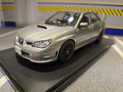 Subaru Impreza WRX STi Hawkeye Silver 2006 1:24 Scale Diecast Model Car  - Image 1 of 4