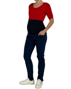 Umstandsjeans Jeans Umstand Bauchband Schwangerschaftsjeans Denim Umstandsmode - Bild 1 von 10